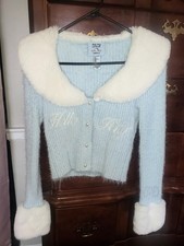 Forever 21 Faux Fur Hello Kitty Cardigan Sweater