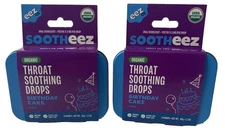 (2 PACKS) Sootheez Organic Throat Soothing Drops - Honey-Birthday Cake - 14ct
