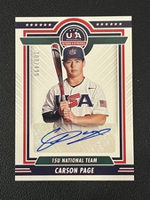 Carson Page 2022 Panini USA Stars & Stripes Auto /499 15US-CP