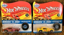 1995 VTG Collection Hot Wheels Mongoose II vs Snake, Limited Edition 2 Car Set.