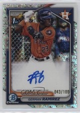 2024 Bowman Chrome Prospect Speckle Refractor 43/299 German Ramirez Auto 5i1