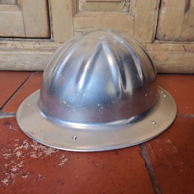 Vintage Alu Schutzhelm Arbeitshelm Bergbau Gebäude 60er 70er Jahre Retro 