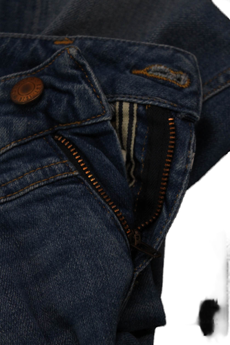 Pantalones de mezclilla cerrados para mujer de algodón con cremallera botón pierna recta azul talla EUR 25 - Imagen 4 de 7