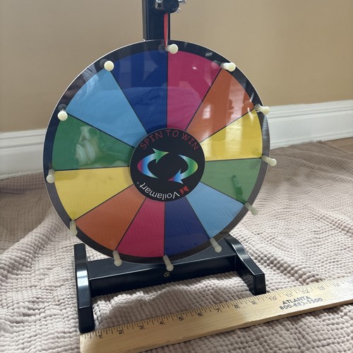 Color Spinning Prize Wheel 12 Slots, Tabletop Dry Erase Spinner