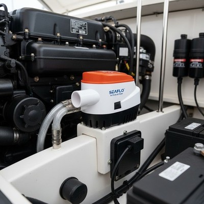 High-Performance 1100 GPH Automatic Bilge Pump -  &  Certified for Boats