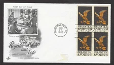 #1344 6c Register & Vote - ArtCraft FDCB4