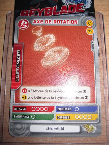 BEYBLADE CARTES SERIES 1 EN FRANCAIS AU CHOIX RARES/UR/TR/CUSTOMIZER/EFFET - Picture 9 of 17