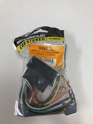 New Scosche VW03B Aftermarket Stereo Wire Harness for Select 2002-Up Audi/BMW/VW