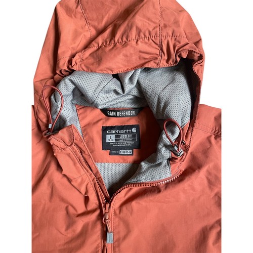 Carhartt Rain Defender Pullover Anorak Jacket Hooded Lightweight Loose Fit L - Picture 5 of 6