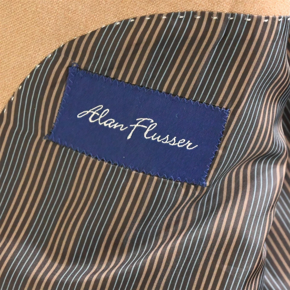 Blazer Abrigo Deportivo Chaqueta Alan River 46L Tostado Beige Dorado ButtoFlannel Para Hombre Foto 4 de 4