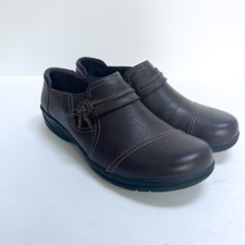 Clarks Cheyn Madi Womens Sz 7 Shoes Dark Brown Leather Slip On Comfort Loafer