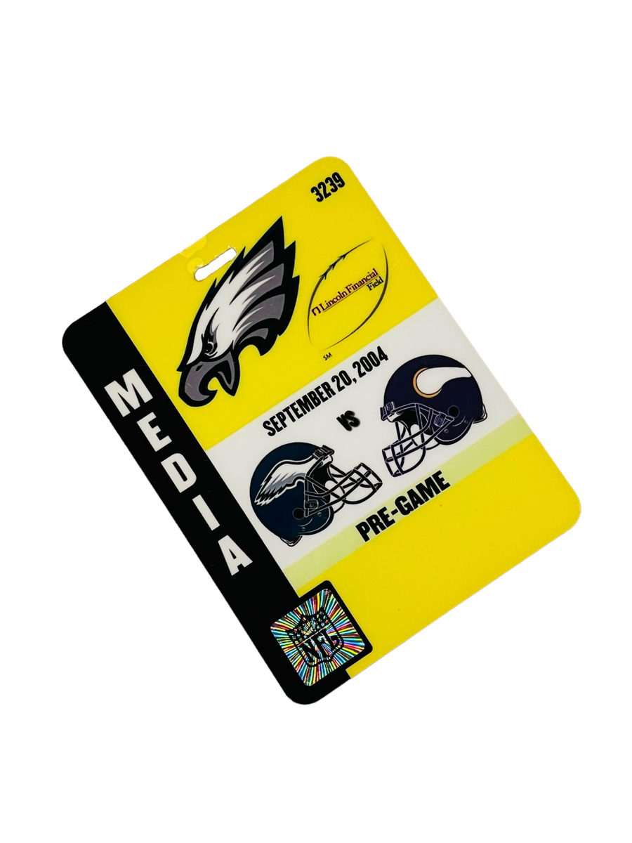 PHILADELPHIA EAGLES 2004 VIKINGS 9/20/04 FIELD PASS MEDIA