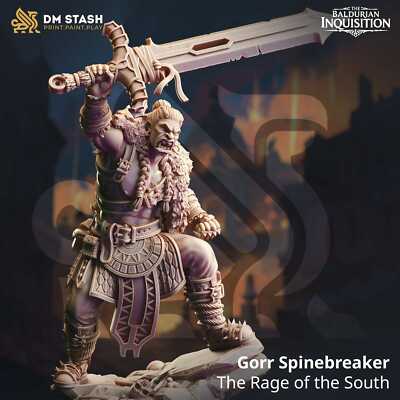 Tabletop Half Orc Miniature Gorr 32mm 75mm DM Stash