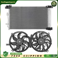 A/C Condenser & Radiator Condenser Cooling Fan Kit For 2019-2020 Nissan Altima