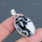 Valentines Sale Sterling Silver White Buffalo Turquoise Gemstone Boho Pendant