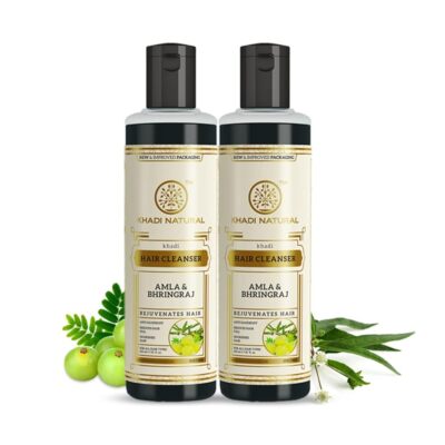 Khadi Natural Amla & Bhringraj Hair Shampoo | Hair Cleanser with Natural 2Pcs