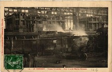 Old postcard Le CREUSOT - Schneider factories - Martin Siemens steel oven (386726)