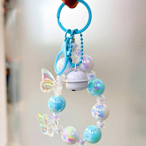 Colorful Butterfly Bowknot Acrylic Phone Chain Keychain Pendant Hand Painted Wa - 第 11/19 張圖片