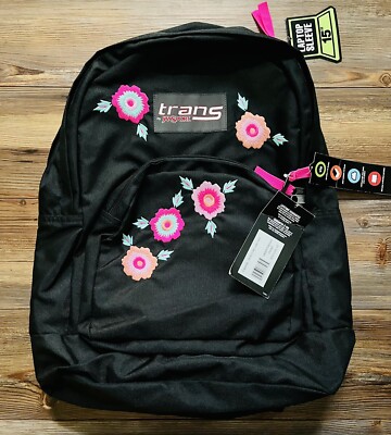 TRANS by JANSPORT Backpack NWT 17.5" Overt Rosa Floral Laptop Sleeve Black | eBay TRANS by JANSPORT Backpack NWT 17.5" Overt Rosa Floral Laptop Sleeve Black | eBay