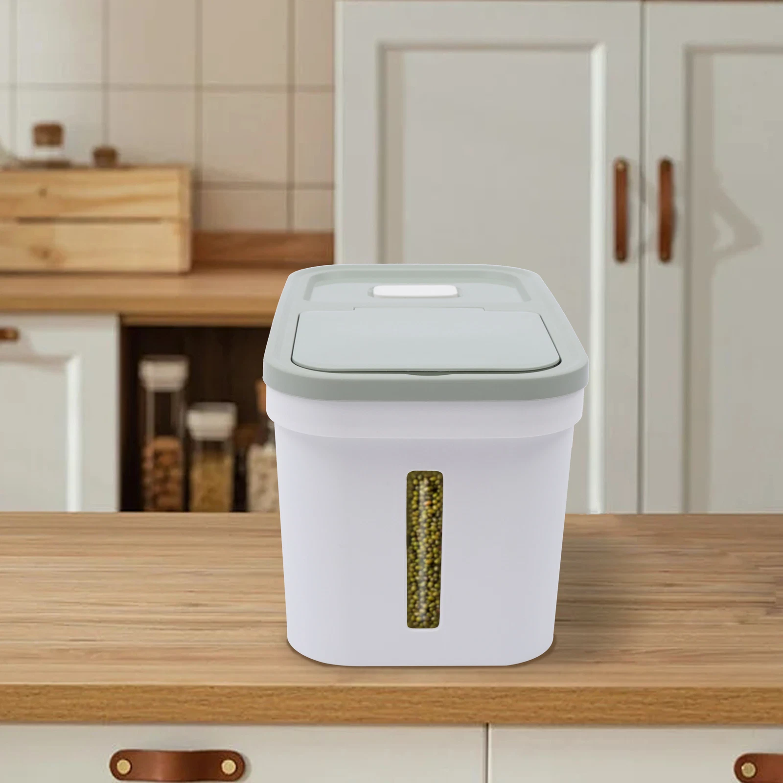 10kg Rice Beans Storage Container Moisture-proof Kitchen Food Storage Bucket