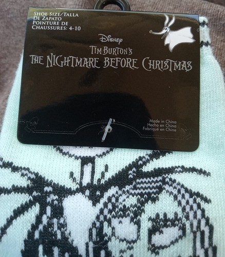 Calcetines Pesadilla Antes De Navidad Mujer 4-10 Talla Zapato Sally Halloween Disney - Imagen 4 de 7