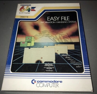 EASY FILE - DATABASE - COMMODORE - Commodore 64 / 128 DISK - RARE First ...