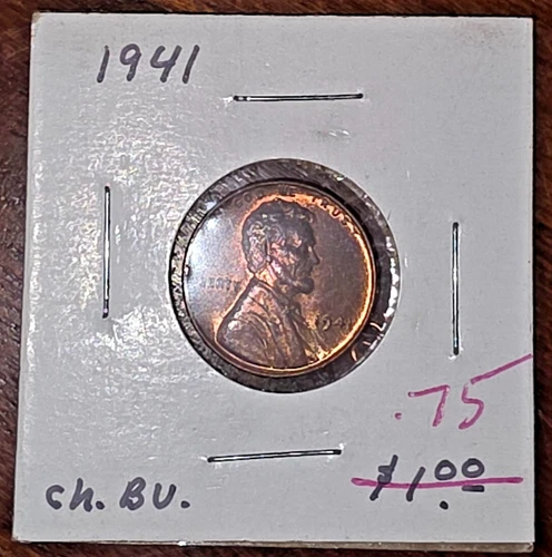 1941 Lincoln Wheat Penny – Choice BU – Uncirculated 1c Copper Coin – Raw