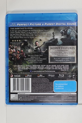 Snow White and the Huntsman - Blu-ray - Preowned - Sent Tracking (D912) - Picture 2 of 2
