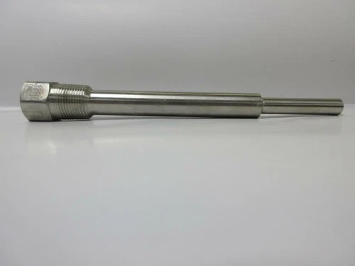 THERMOWELL 316 STAINLESS STEEL, OAL 9-1/4", 1/2" FEMALE, 3/4" MALE TAPERED BORE