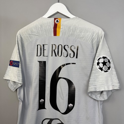 AS ROMA NIKE 2018/2019 FOOTBALL AWAY JERSEY SHIRT AUTHENTIC #16 DE ROSSI VAPOR - Picture 12 of 14