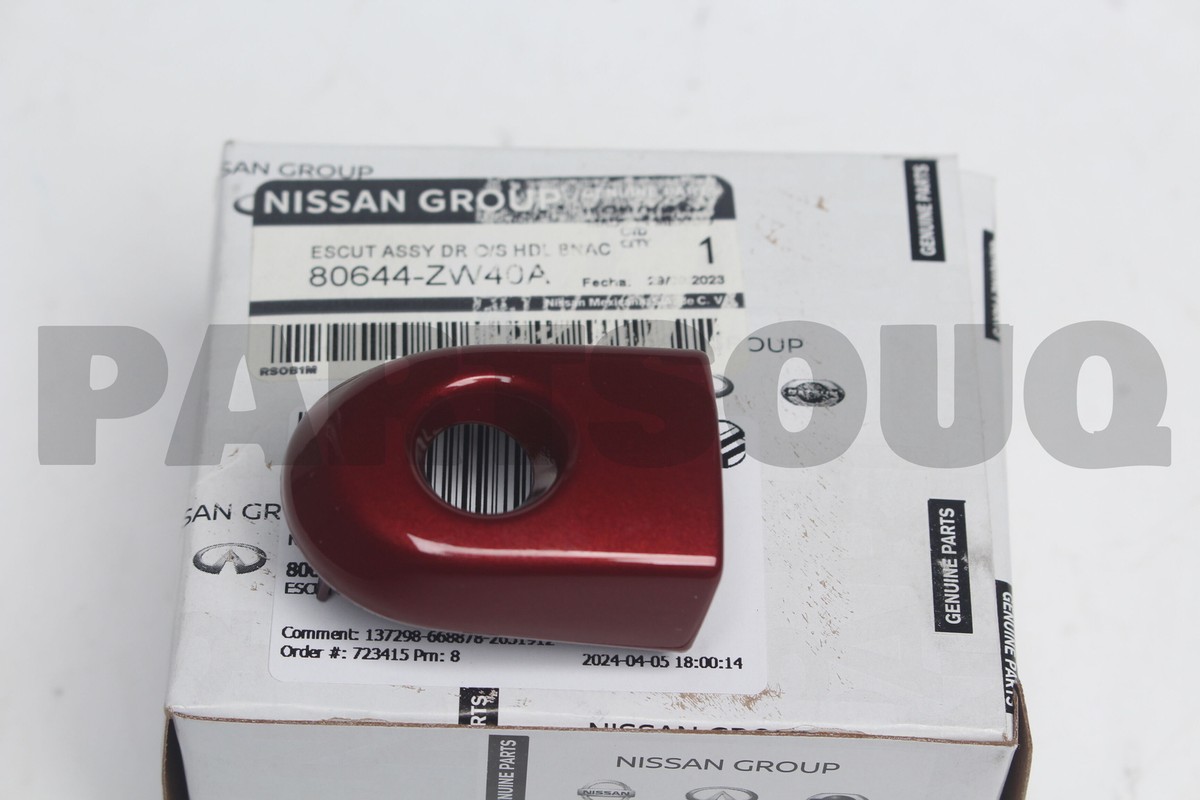 80644ZW40A Genuine Nissan ESCUTCHEON-OUTSIDE HANDLE,FRONT DOOR LH