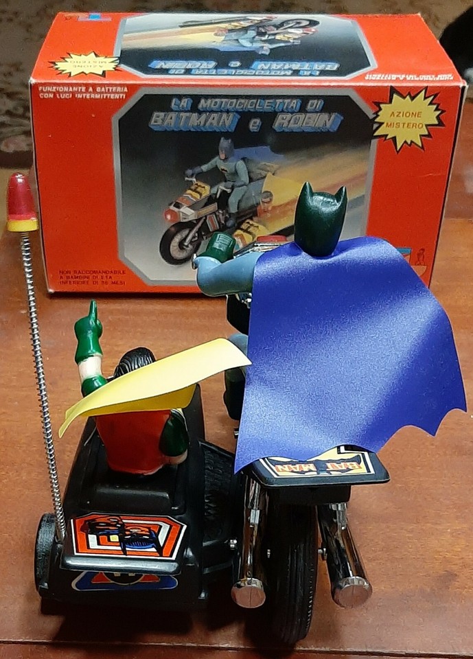Extremely Rare Italian version 1970's Motorized Batman & Robin ...