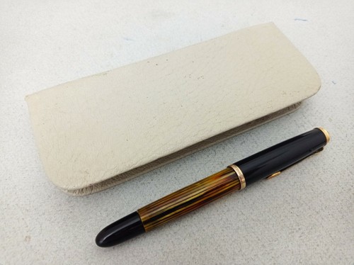 🔴 PELIKAN 400NN Tortoise Fountain Pen 14k F Nib In Pouch Excellent Vintage - Picture 11 of 11