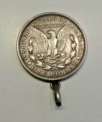 Dollar Argent 1921 S Monté En Pendentif - Poids 27 Grammes, Patine Médaillée - Occasion
