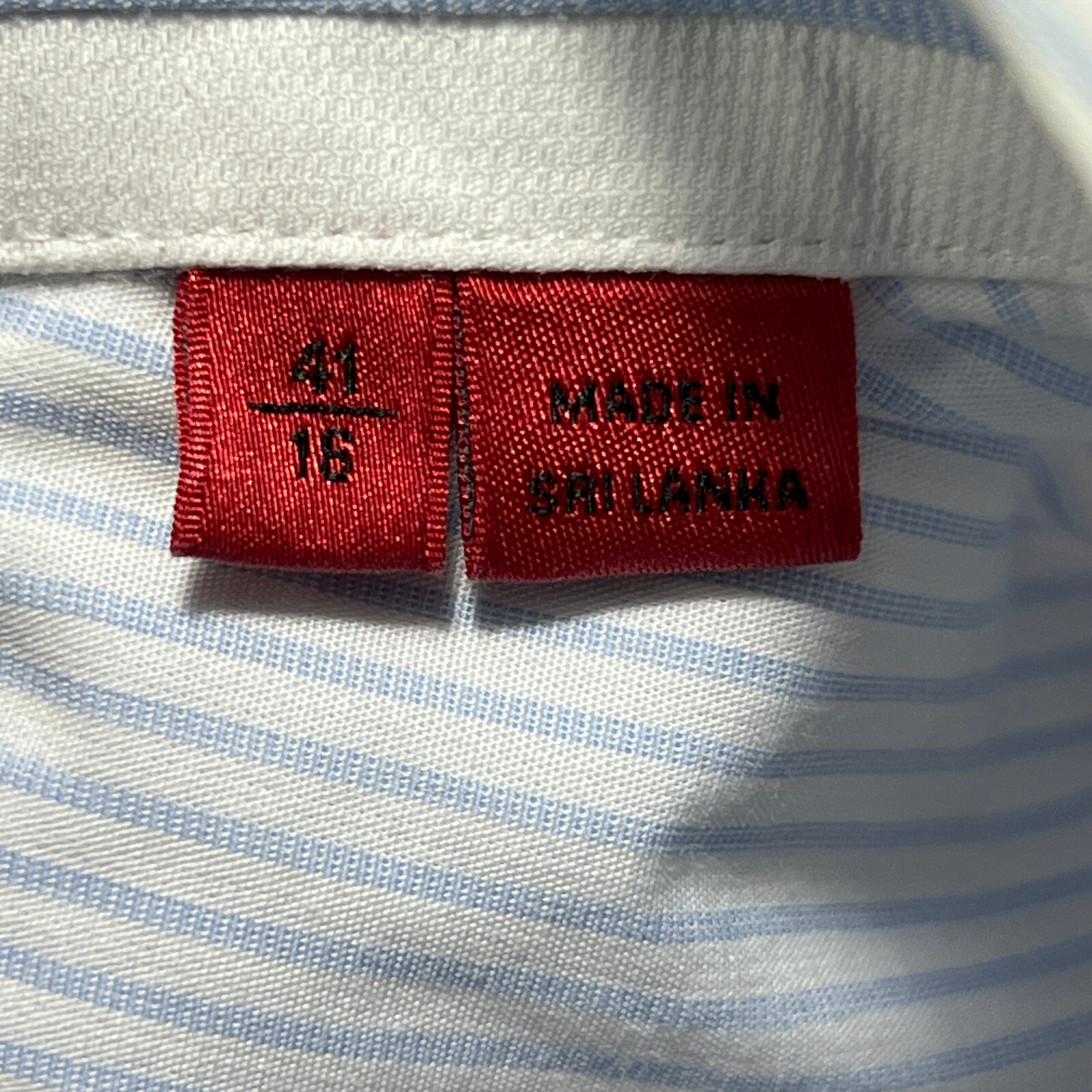 Hugo Boss Slim Fit Men's 16 White Stripe Long Sleeve Dress Shirt thumbnail 2