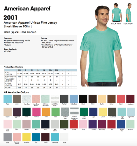 Fine Jersey T-Shirt Lot ok to mix XS-XL 