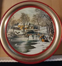 Currier and & Ives 1989 Winter Pastime 1860 Schwan's Limited Holiday Vintage Tin