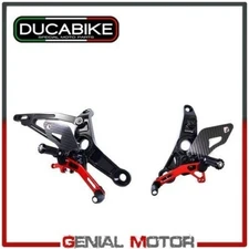 Adjustable Footboards Black-Red PRM1201DA Ducabike Ducati Monster 1200 2014 > 2019
