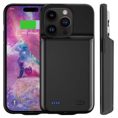 External Battery Charger Case for iPhone 14 Pro Max Power Bank Cover 6800mAh