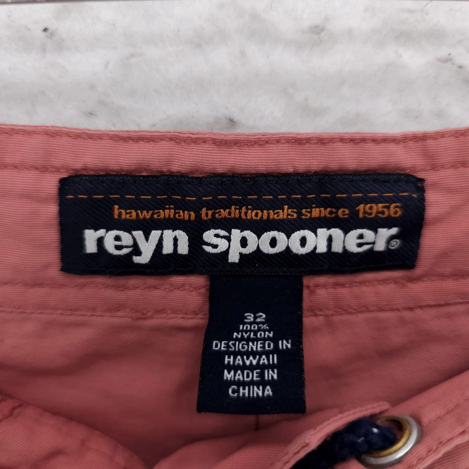 REYN SPOONER Board Shorts Striped Floral 100% Nylon Size 32 - Image 4 of 4