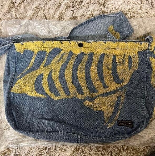 KAPITAL 14oz Green Denim BOOK BAG BONE | eBay KAPITAL 14oz Green Denim BOOK BAG BONE | eBay