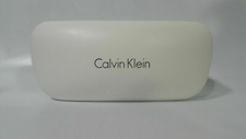 NEW - AUTHENTIC - CALVIN KLEIN - WHITE HARD EYEGLASSES CASE