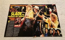 SLADE 1981 Clipping Poster German Music magazine Bravo Vintage Rare 1980s