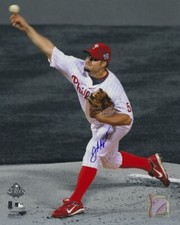 Signed  8X10 JOE BLANTON Philadelphia Phillies Autographed photo - COA