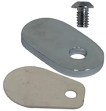 Chrome Speedometer Sensor Block Off Plate With Gasket For Harley & Custom Trans