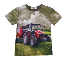 Jungen T-Shirt Traktor Trecker Fotodruck Farm...