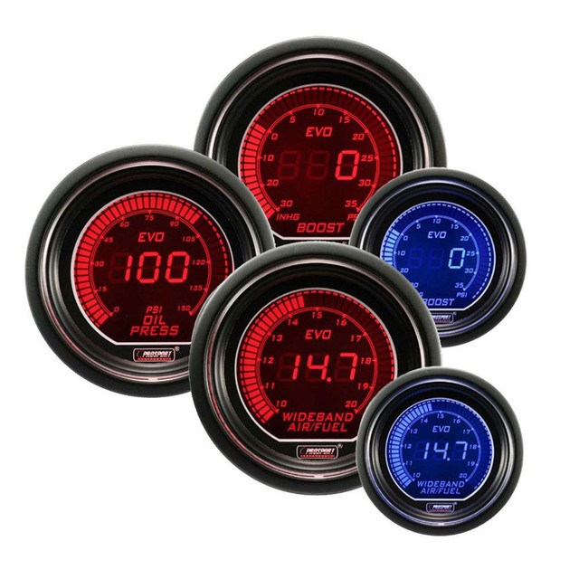 Prosport EVO 52mm Digital Air Fuel Wideband + Boost + Oil Pressure