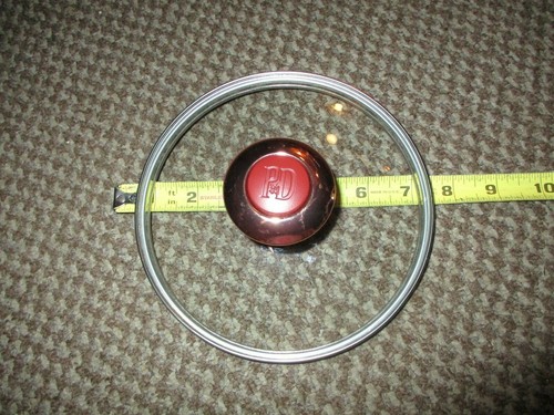 Paula Dean 6.5” Outside Rim /6" Inside Rim Replacement Glass Lid Copper Knob Red - Picture 2 of 2