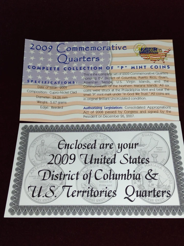 2009 District Of Columbia & US Territories Quarters Proof Set OGP - Image 4 of 4