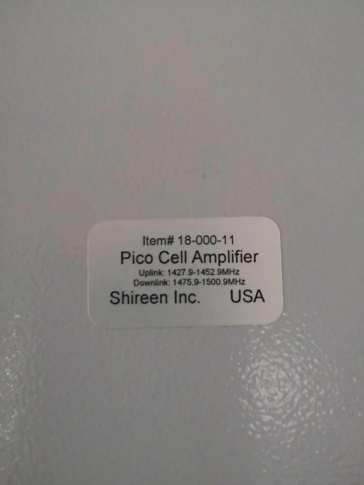 Shireen Pico Cell Amplifier Item# 18-000-11 Uplink:1427.9-1452.9Mhz New - Image 2 of 4
